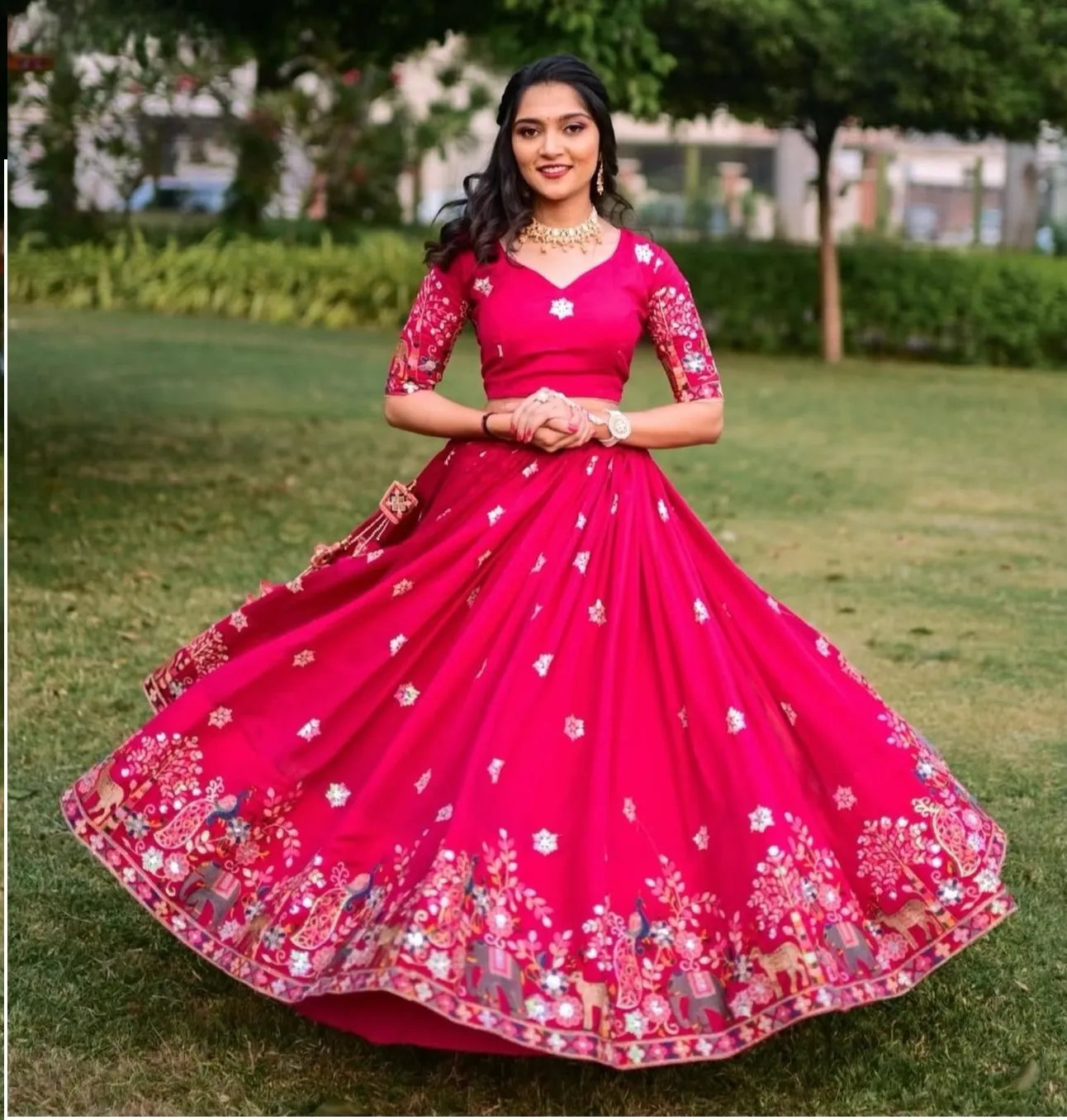 Rama Export 237 Chinon Embroidery Wholesale Festival Lehenga Choli Collection