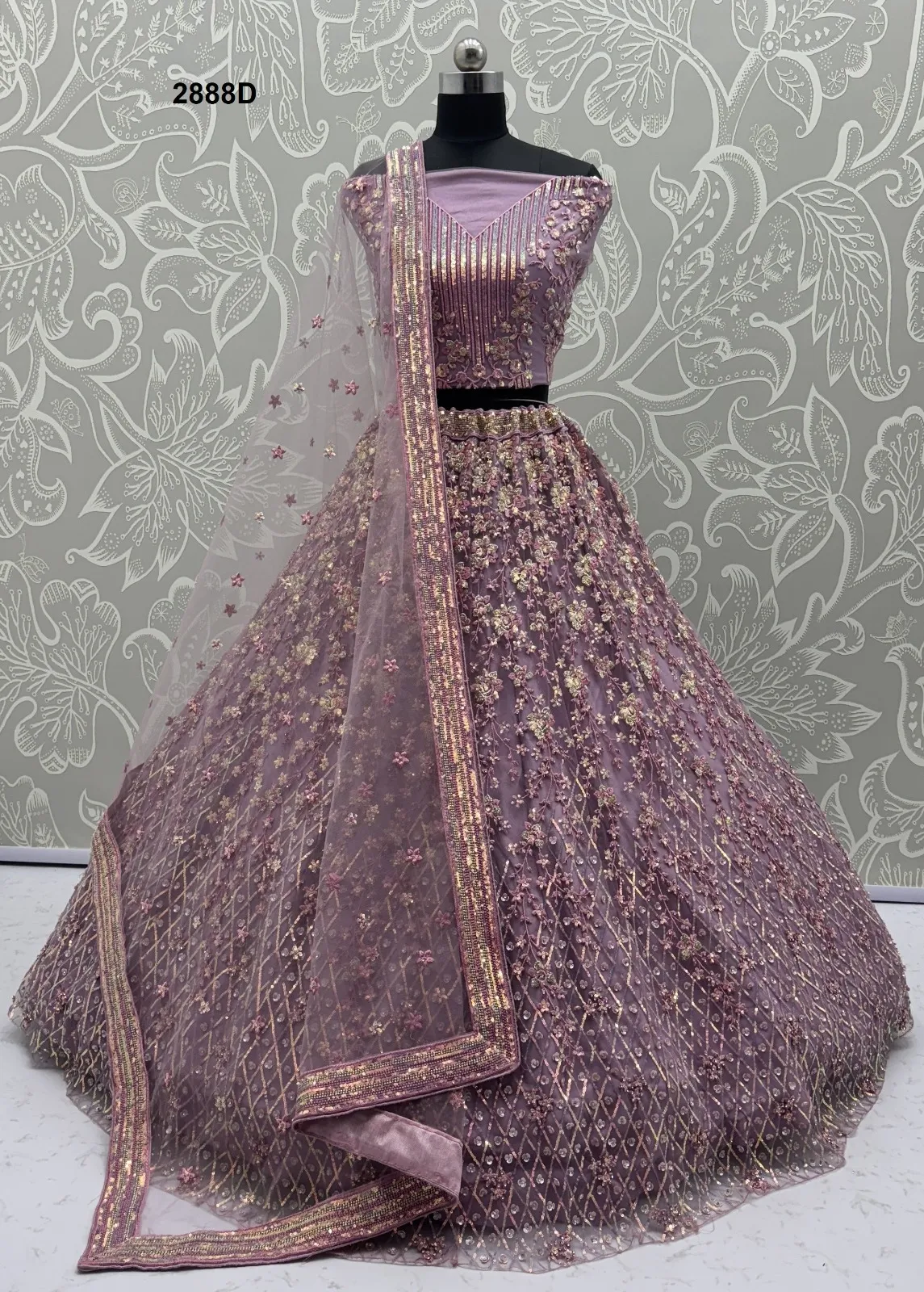 Anjani Art 2888D Heavy Net Wholesale Wedding Wear Lehenga Collection