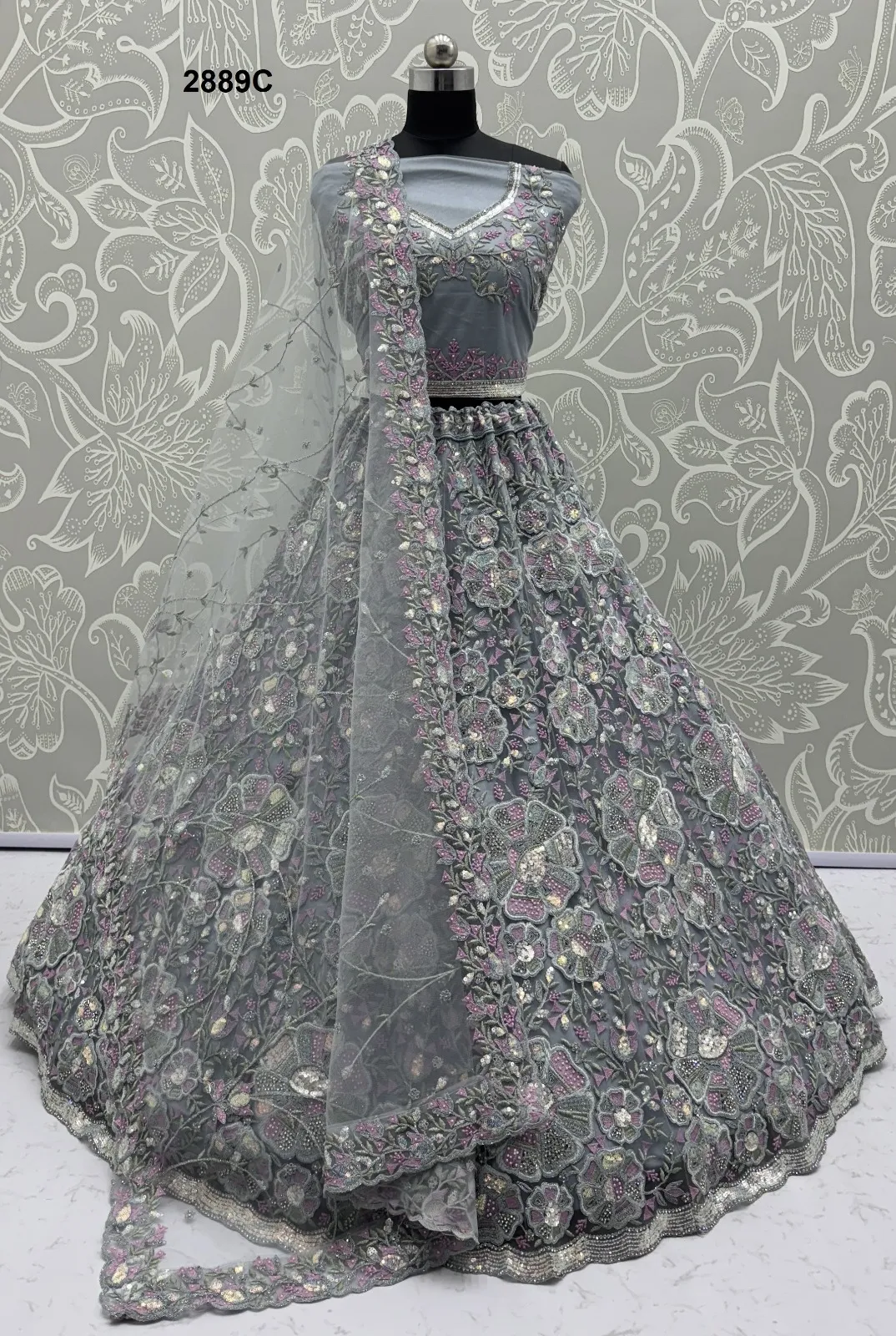 Anjani Art 2889C Net Wholesale Designer Lehenga Choli Collection