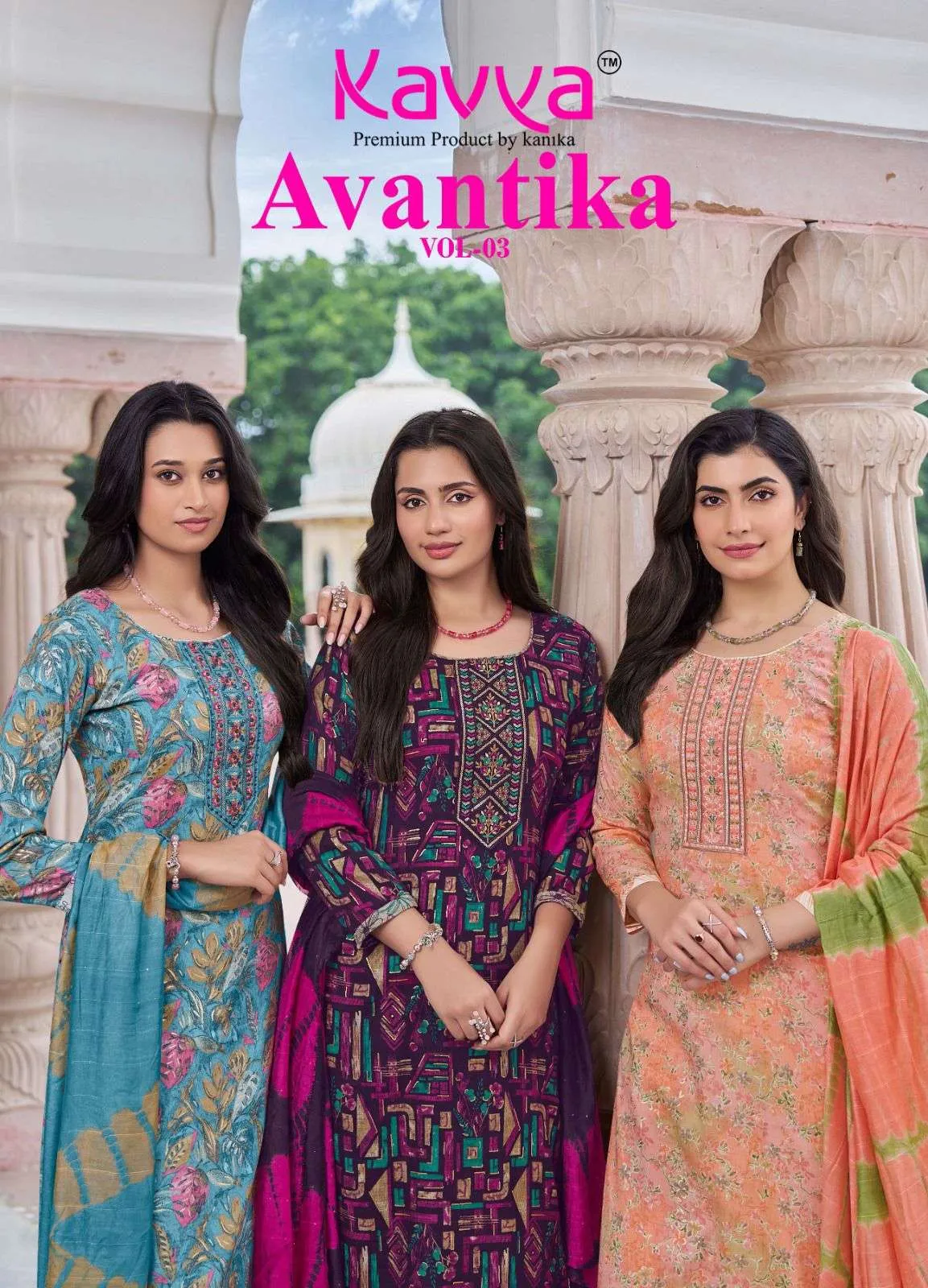 Kavya Avantika Vol 3 Capsule Foil Print Wholesale Kurti Bottom and Dupatta Collection