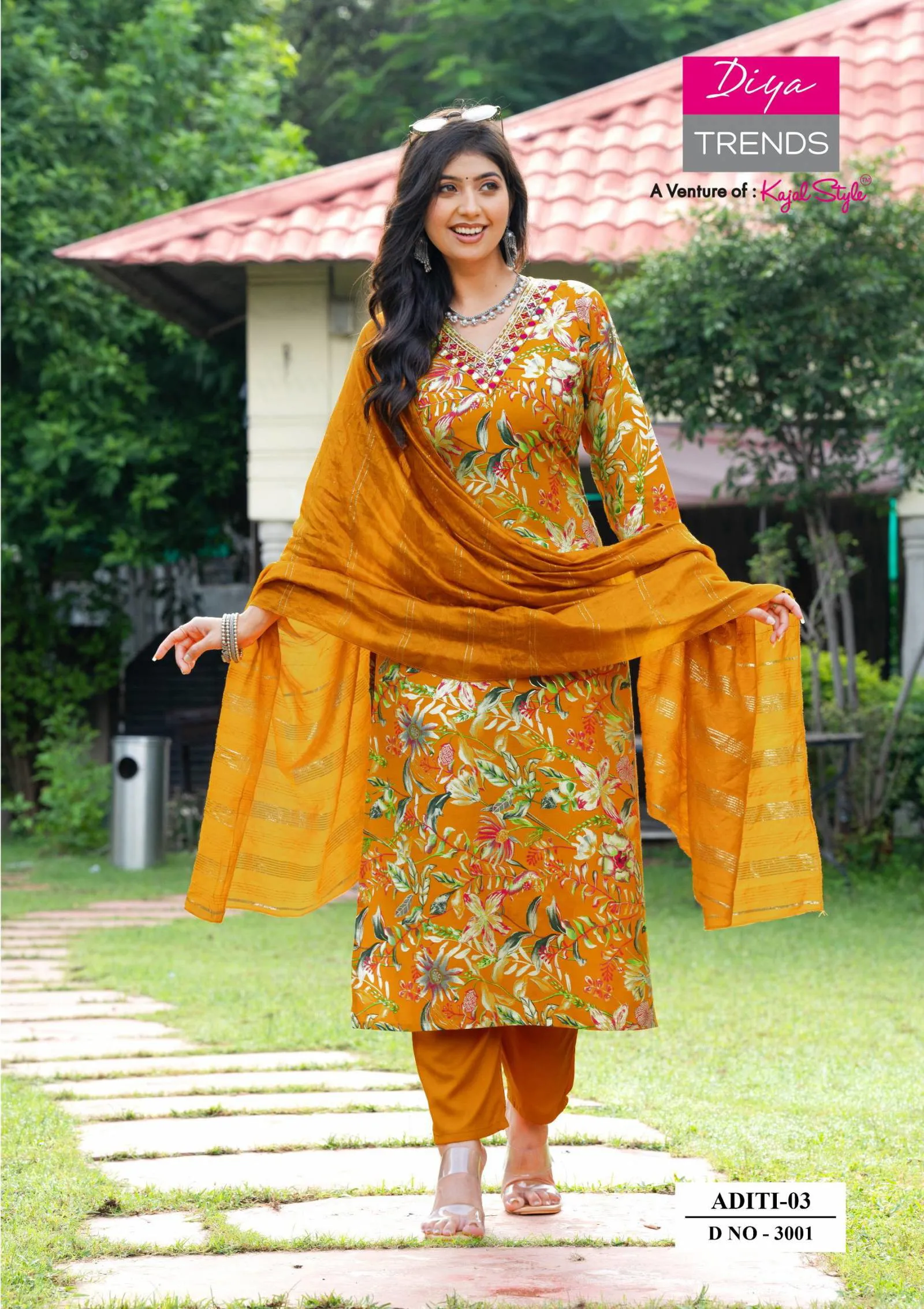 Diya Trends Aditi Vol 3 Rayon Print Casual Wear Wholesale Kurti Pant and Dupatta Collection