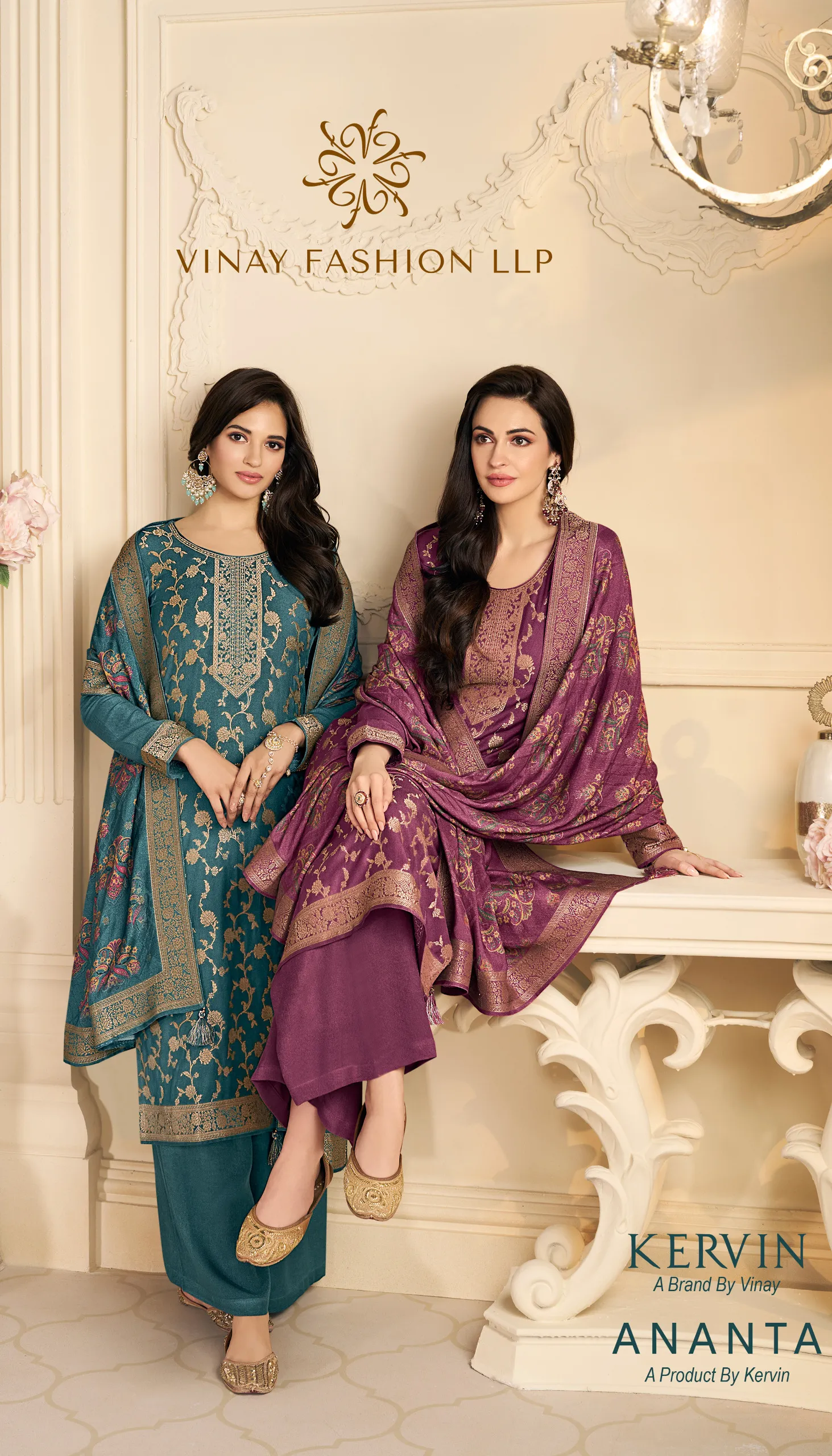 Vinay Kervin Ananta Viscose Pashmina Wholesale Winter Salwar Suits Collection
