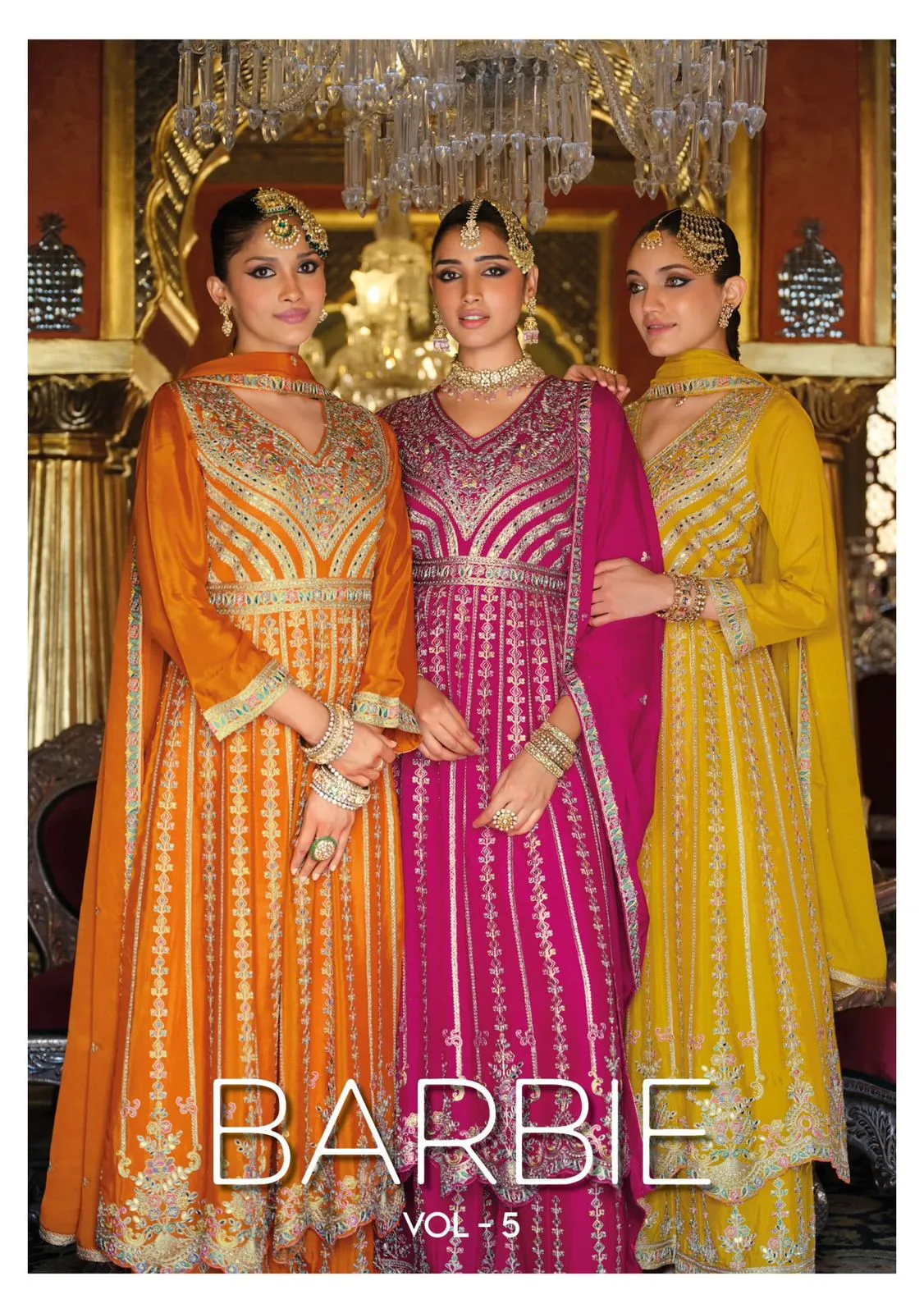 Eba Lifestyle Barbie 5 Heavy Chinon Wholesale Designer Party Wear Readymade Collection