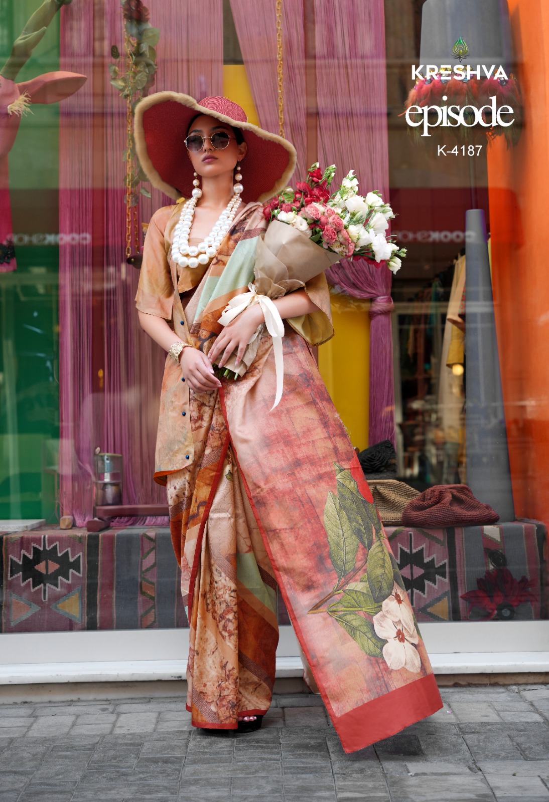 Kreshva Episode Silk Modern Digital Print Wholesale Party Wear Sarees Collection