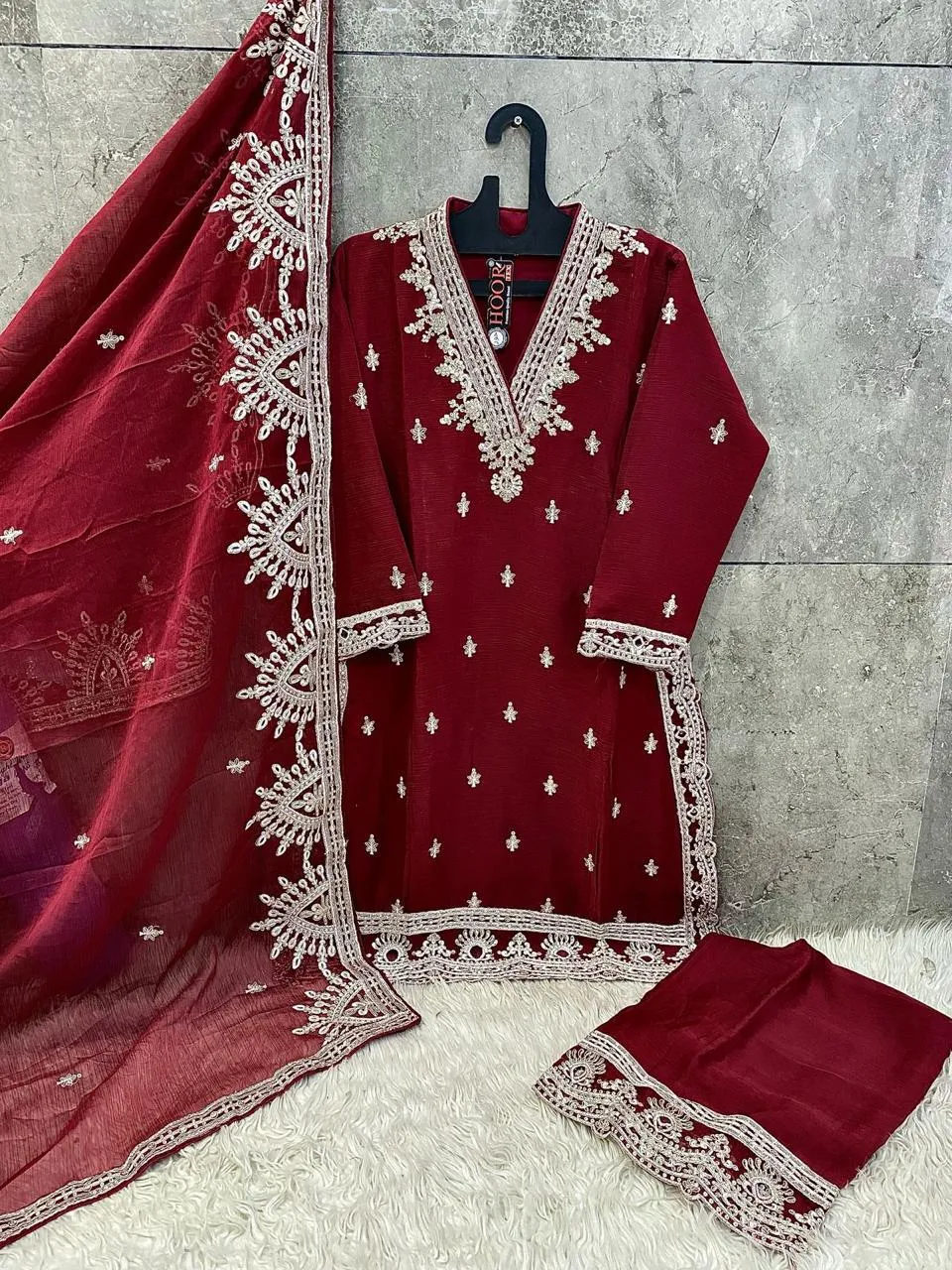 Hoor Tex HF-96 C To F Heavy Chiffon Wholesale Readymade Pakistani Suit Collection