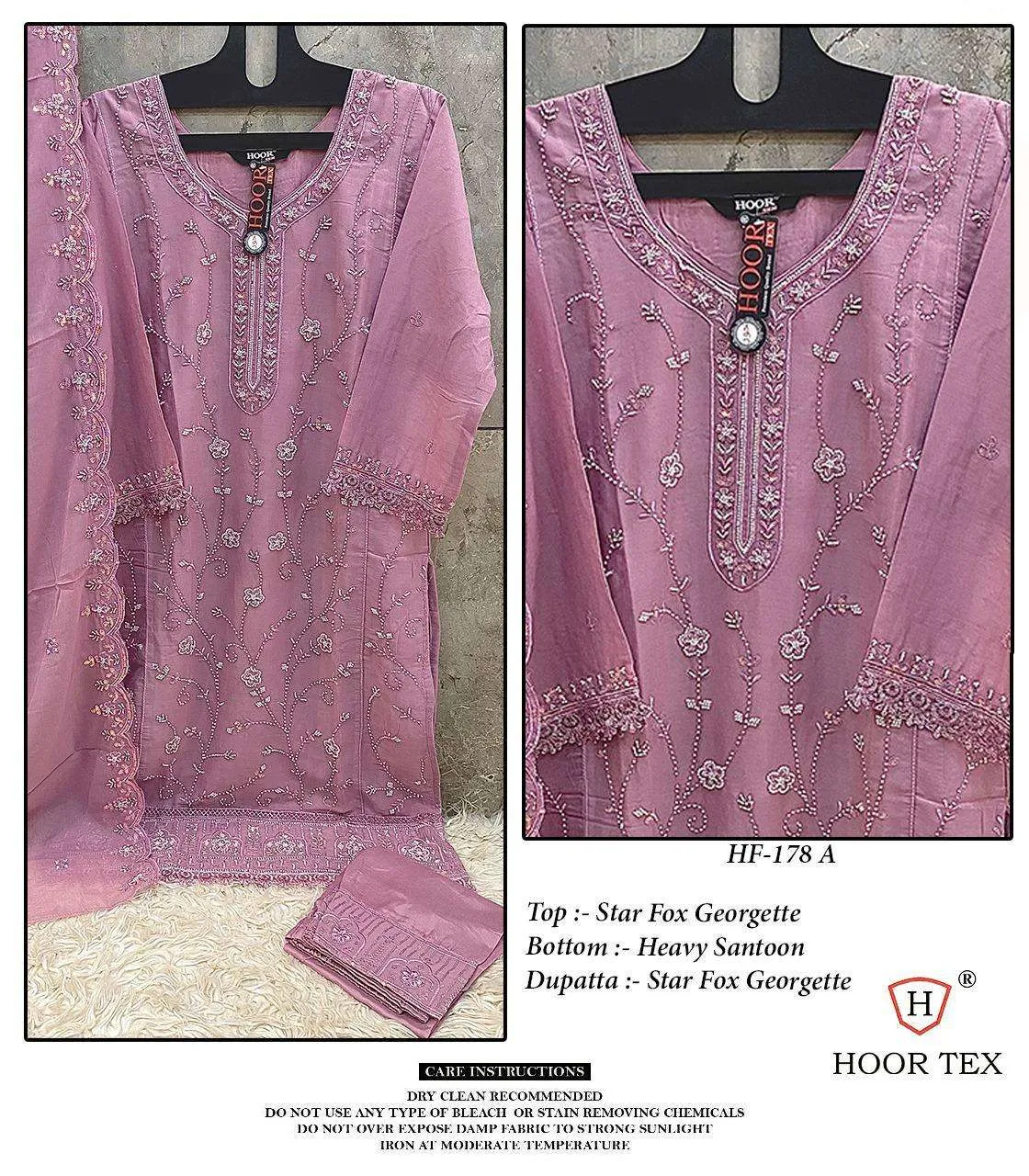 Hoor Tex Hf 178 Star Fox Georgette Wholesale Pakistani Readymade Suit Collection