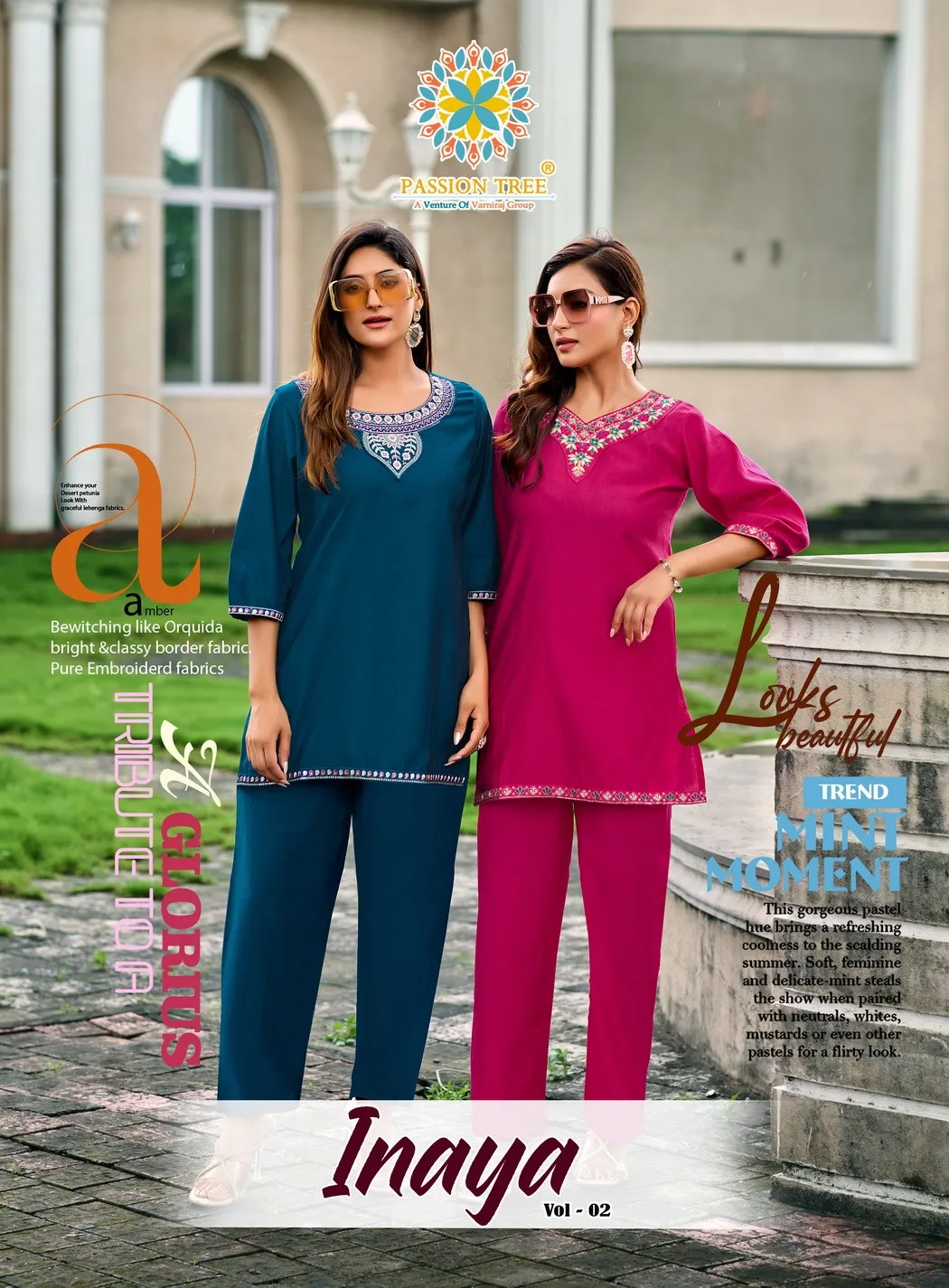 Passion Tree Inaya Vol 2 Vetican Silk Wholesale Co-Ord Set Casual Wear Collection
