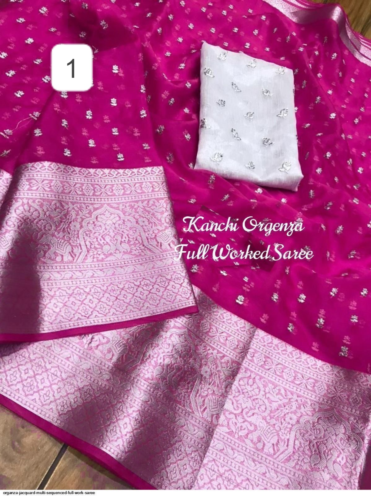 Rama Export RE-03 Kanchipuram Organza Jacquard Wholesale Kanchipuram Sarees Collection