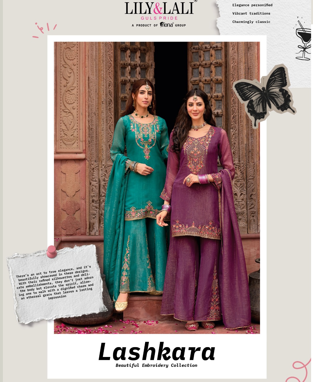 Lily And Lali Lashkara Silk Embroidery and Handwork Wholesale Designer Suit Collection