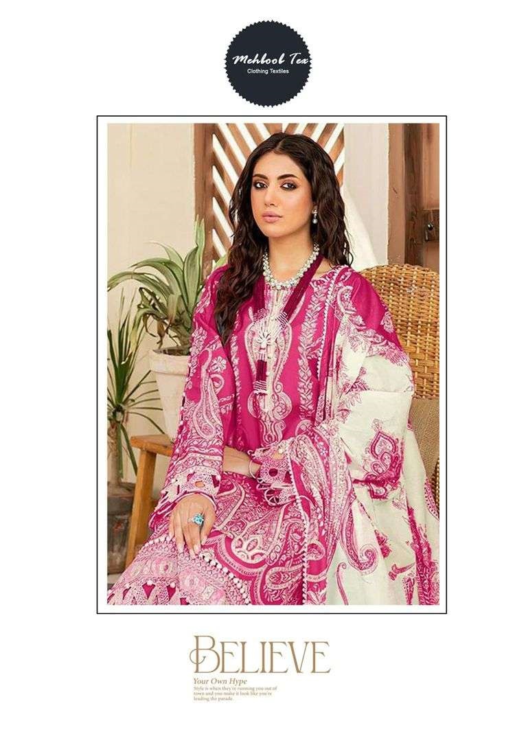Mehboob Tex Design No-1688 Ab Pure Cotton Wholesale Pakistani Suit Collection