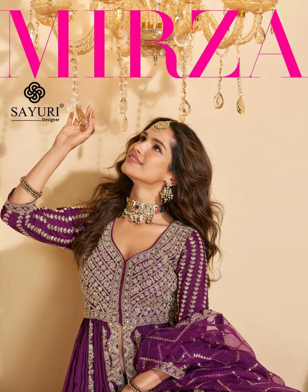 Sayuri Mirza Chinon Silk Embroidered Wholesale Gown Party Wear Collection