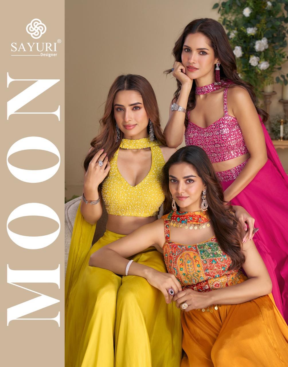 Sayuri Moon Real Chinon Silk / Premium Real Georgette Wholesale Indo Western Collection