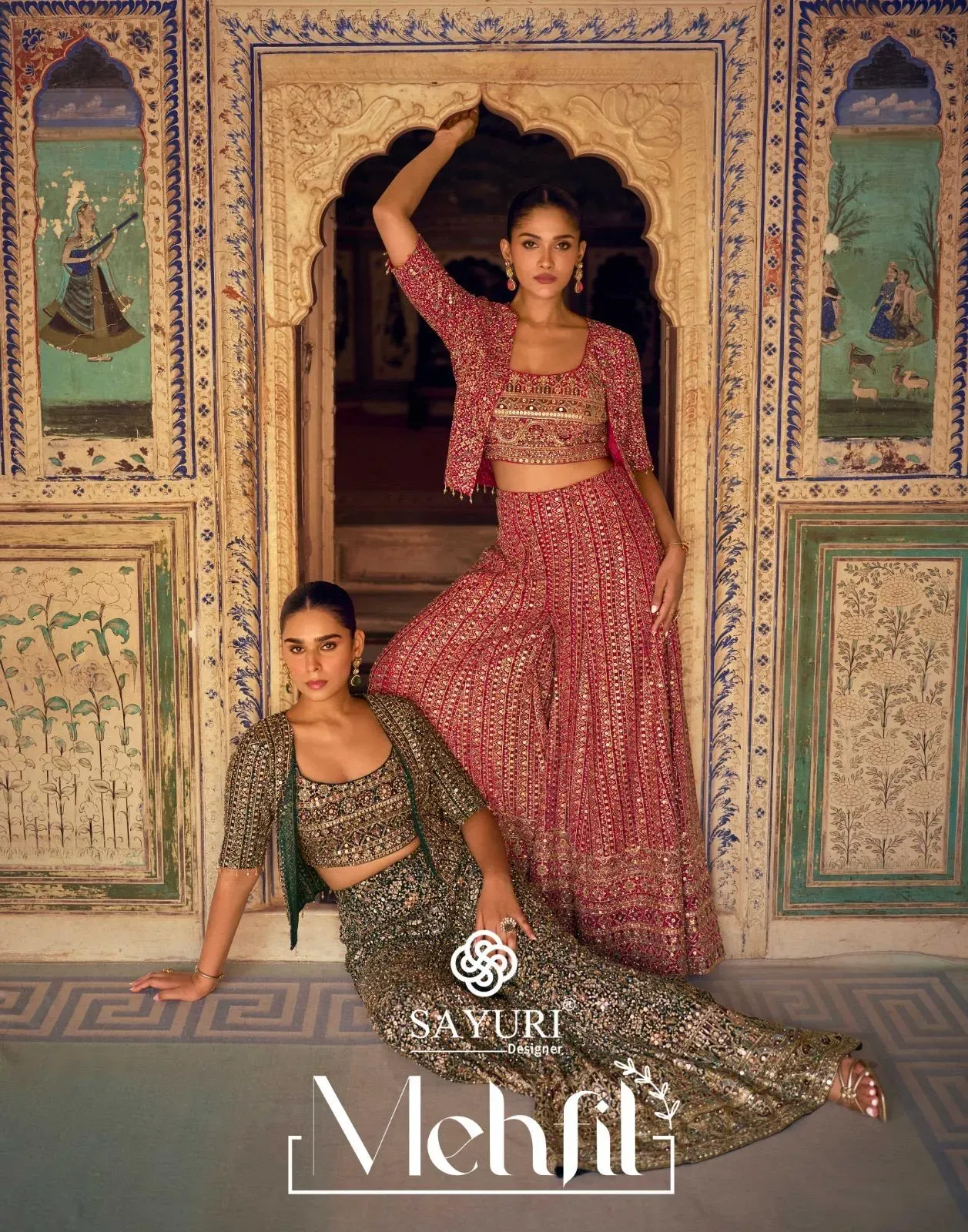 Sayuri Mehfil Georgette Embroidered Wholesale Indo Western Party Wear Collection