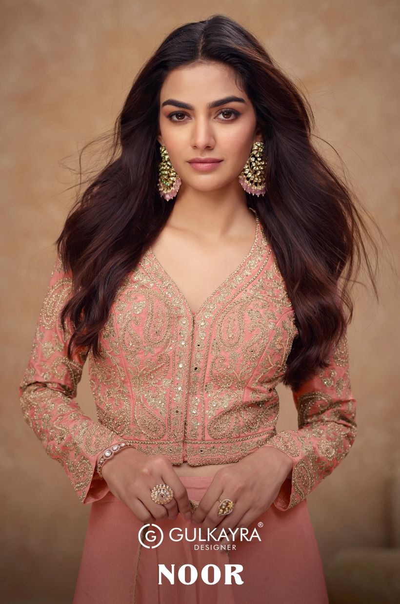 Gulkayra Designer Noor Real Simar Silk Wholesale Indo Western Collection