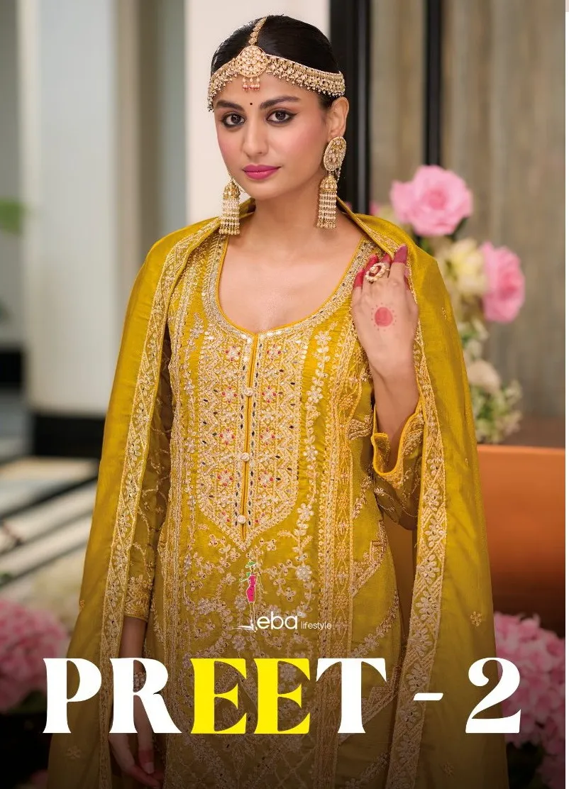 Eba Lifestyle Preet-2 Heavy Silk Embroidery Wholesale Designer Wedding Wear Collection