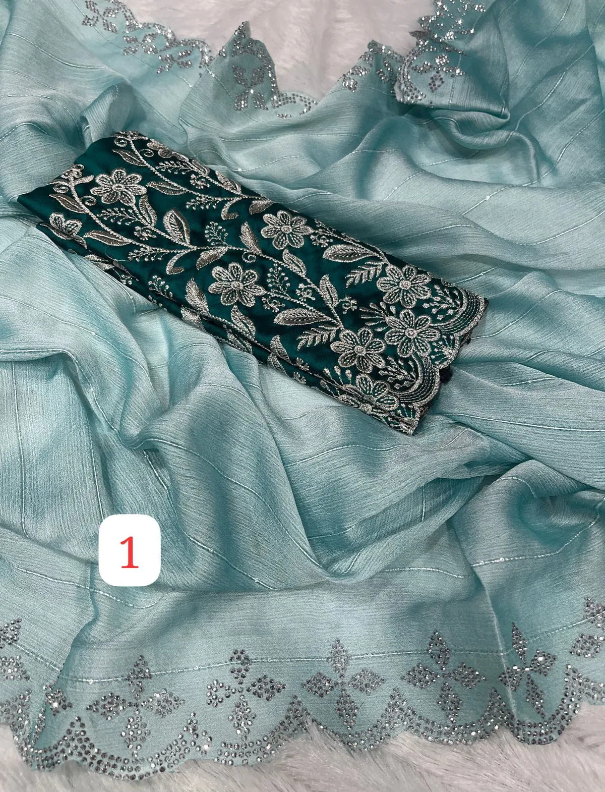 Rama Export RE-01 Moss Chiffon Wholesale Fancy Sarees Collection