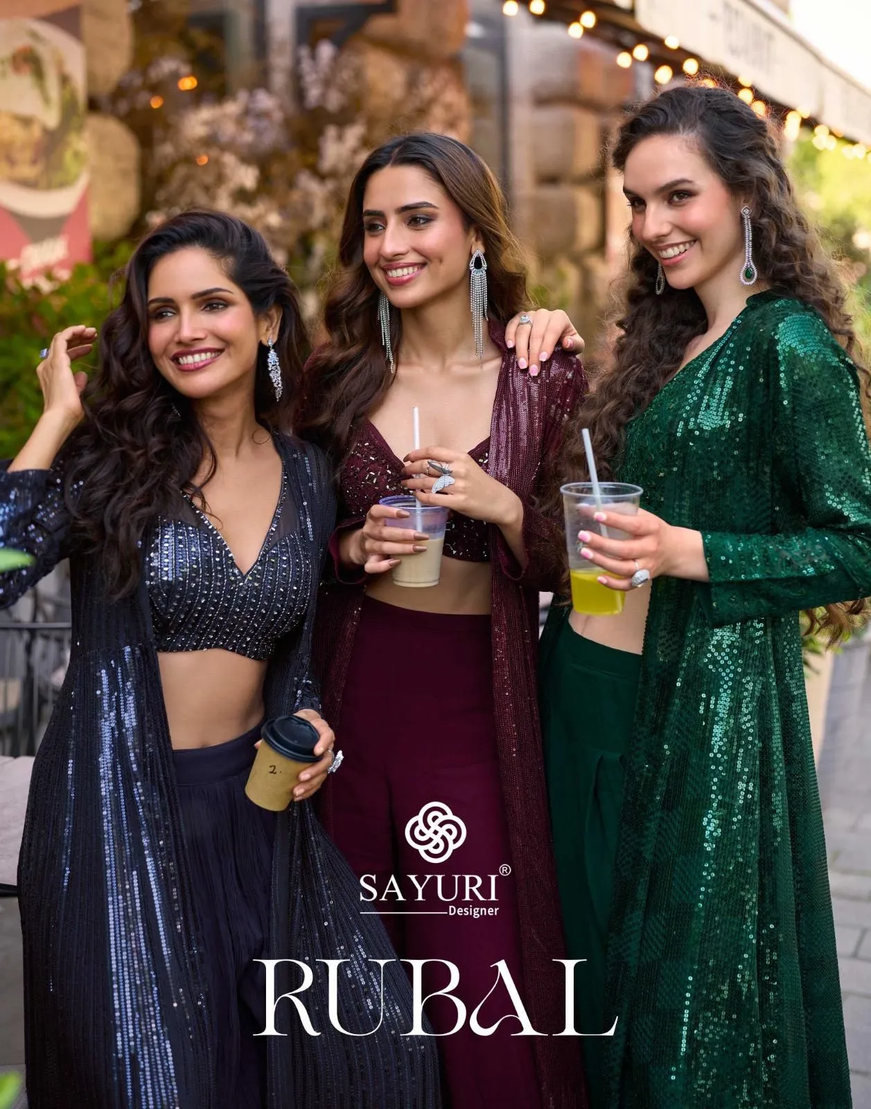 Sayuri Rubal Real Premium Georgette Wholesale Indo Western Collection