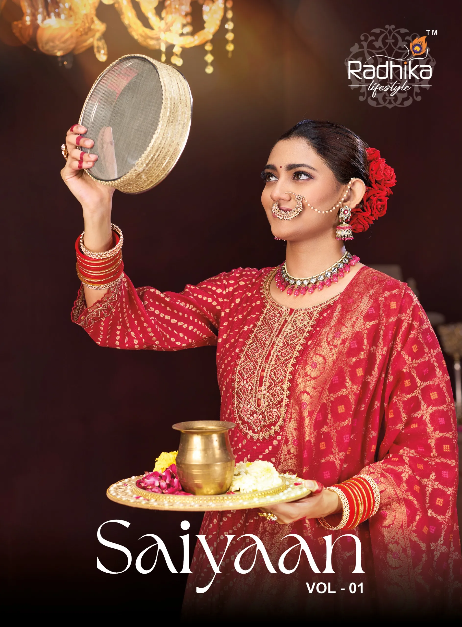 Radhika Saiyaan Vol 1 Berlin Silk Wholesale Top Bottom and Dupatta Collection