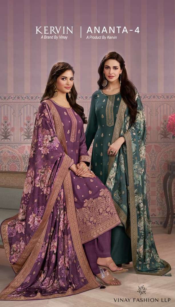 Vinay Kervin Ananta Vol 4 Viscose Pashmina Wholesale Winter Salwar Suits Collection