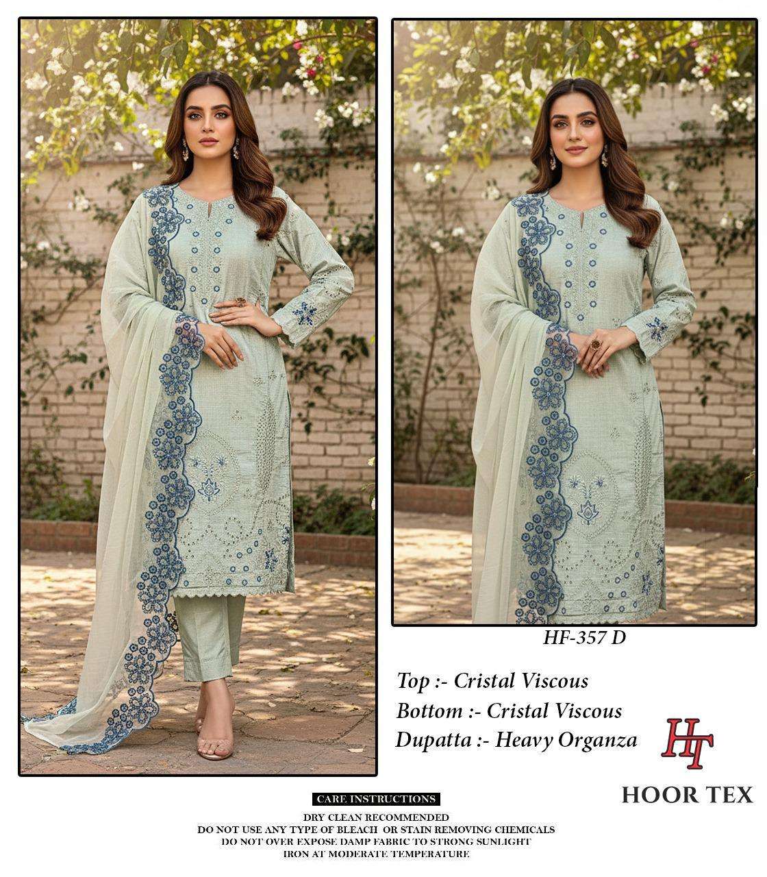Hoor Tex Design No-Hf 357 A-D Cristal Viscose Wholesale Pakistani Readymade Suit Collection