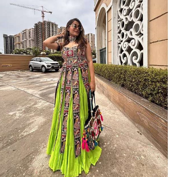 RE 651 Banglori Silk Mirror Work Wholesale Designer Navratri Lehenga Choli Collection