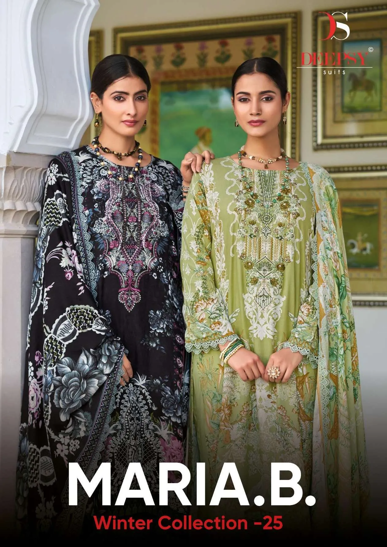 Deepsy Suits Maria B Winter Collection 25 Pure Viscose Pashmina Wholesale Pakistani Winter Collection