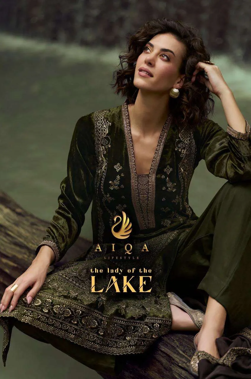 Aiqa The Lady of the Lake Viscose Velvet Wholesale Heavy Embroidery Winter Collection