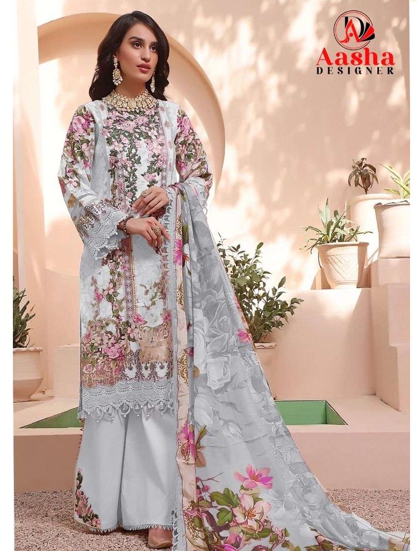 Aasha Designer Design No - 1004 AB Cotton Print Wholesale Pakistani Suit Collection