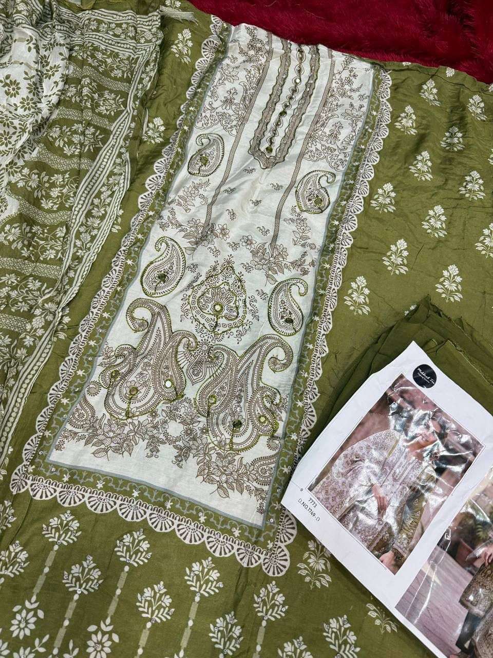 Mehboob Tex Design No-1749 Viscose Muslin Wholesale Pakistani Suit Collection