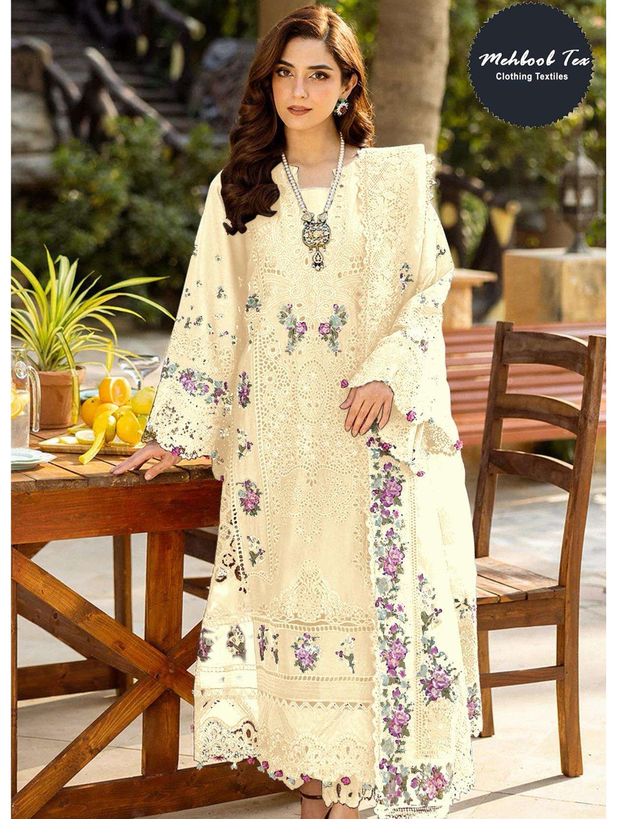 Mehboob Tex Design No-1675 Fh Pure Cotton Wholesale Pakistani Suit Collection