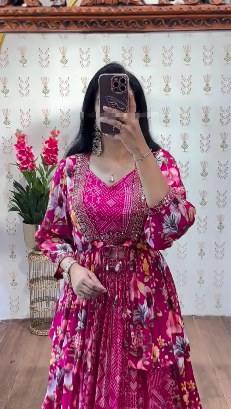 Rama Export Pc-534-B Chinon Embroidery Thread Work Wholesale Crop Top with Shrug Collection