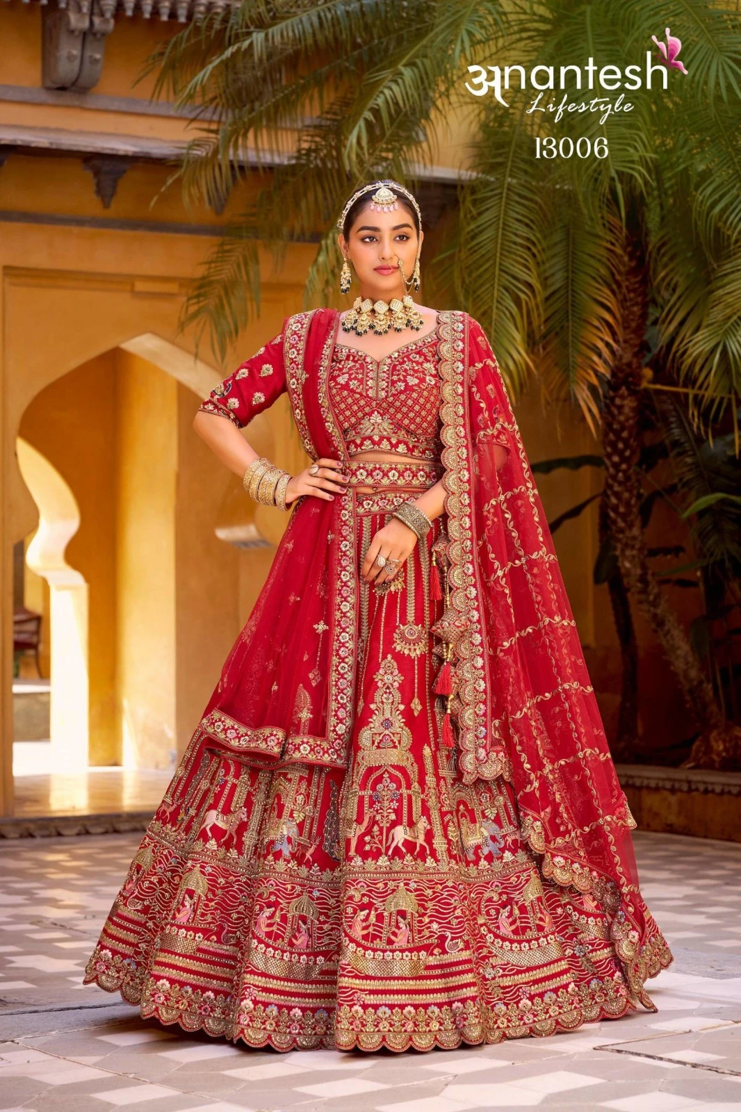 Anantesh Wedding Bride Vol 3 D NO: - 13006 Premium Silk Wholesale Designer Bridal Lehenga Choli Collection