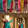 Four Dots Anarkali Viscose Makhmali Velvet Work Wholesale Winter Wear Suits Collection