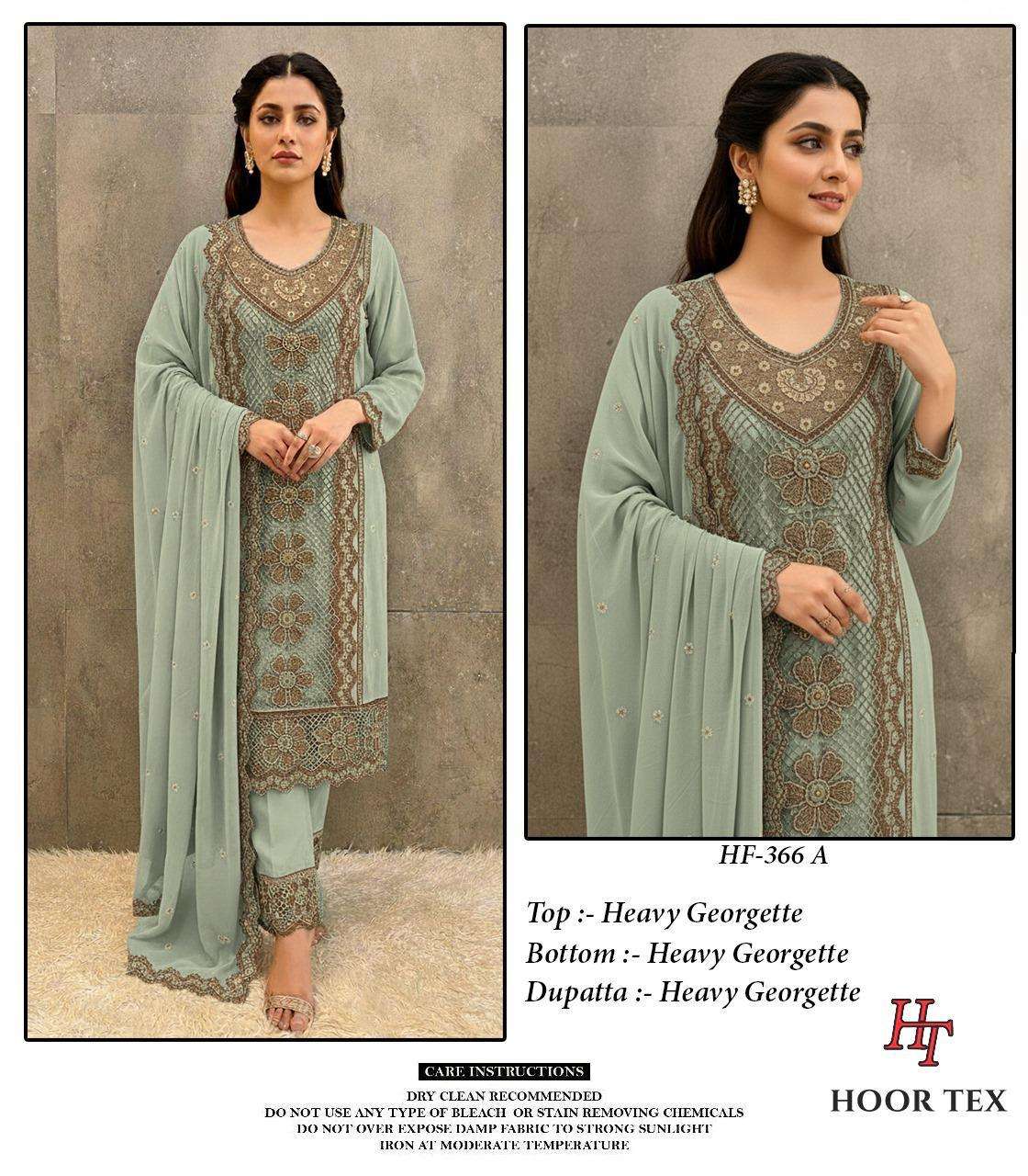 Hoor Tex Design No-366 A-d Heavy Georgette Wholesale Pakistani Suit Collection