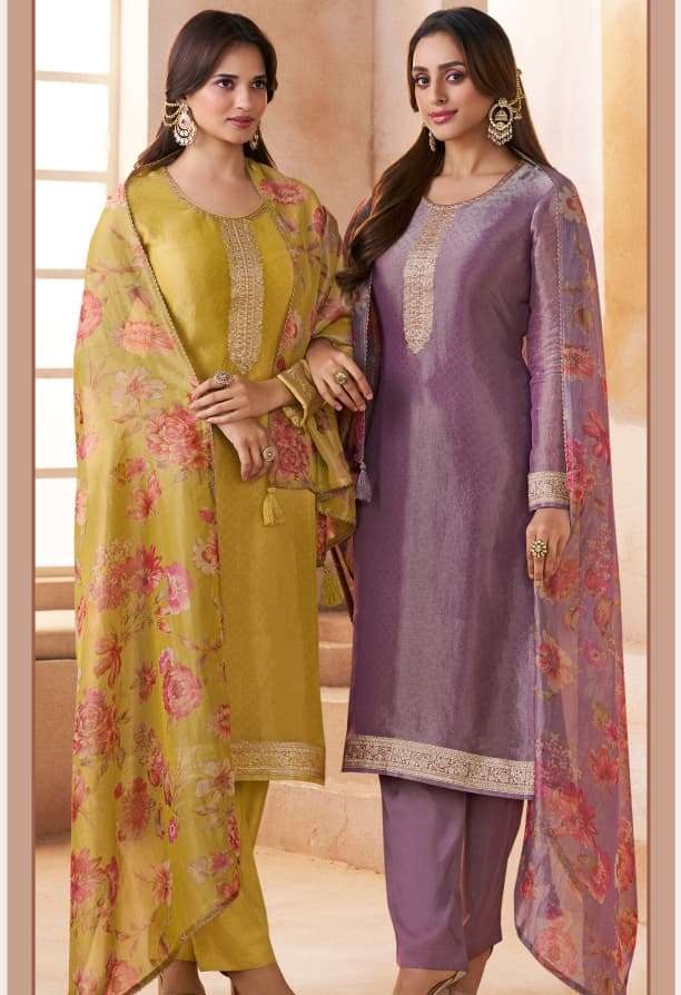 Vinay Fashion Llp Kanchi Vol 2 Kanchipuram Silk Handwork Wholesale Salwar Kameez Suits Collection