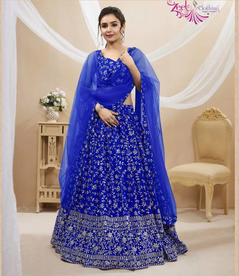 Zeel Ruhana Vol 1 Georgette Zari Embroidery Work Lehenga Choli Collection