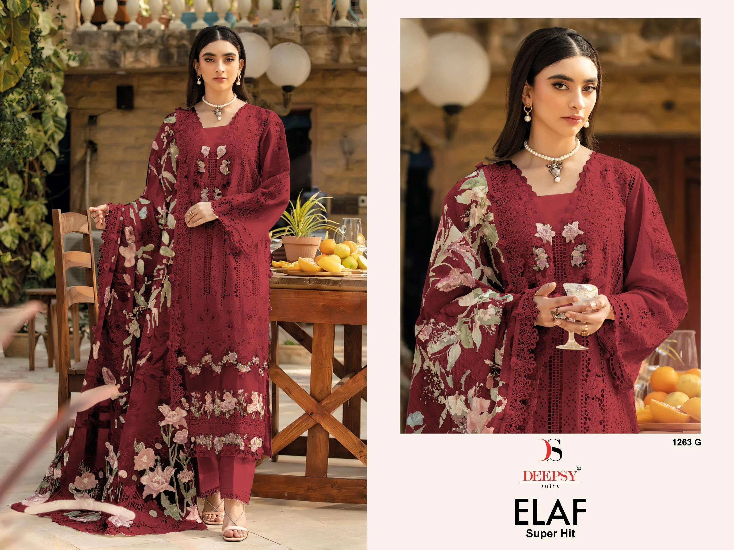 Deepsy Suits Elaf Luxury Super Hit Collection D No 1263