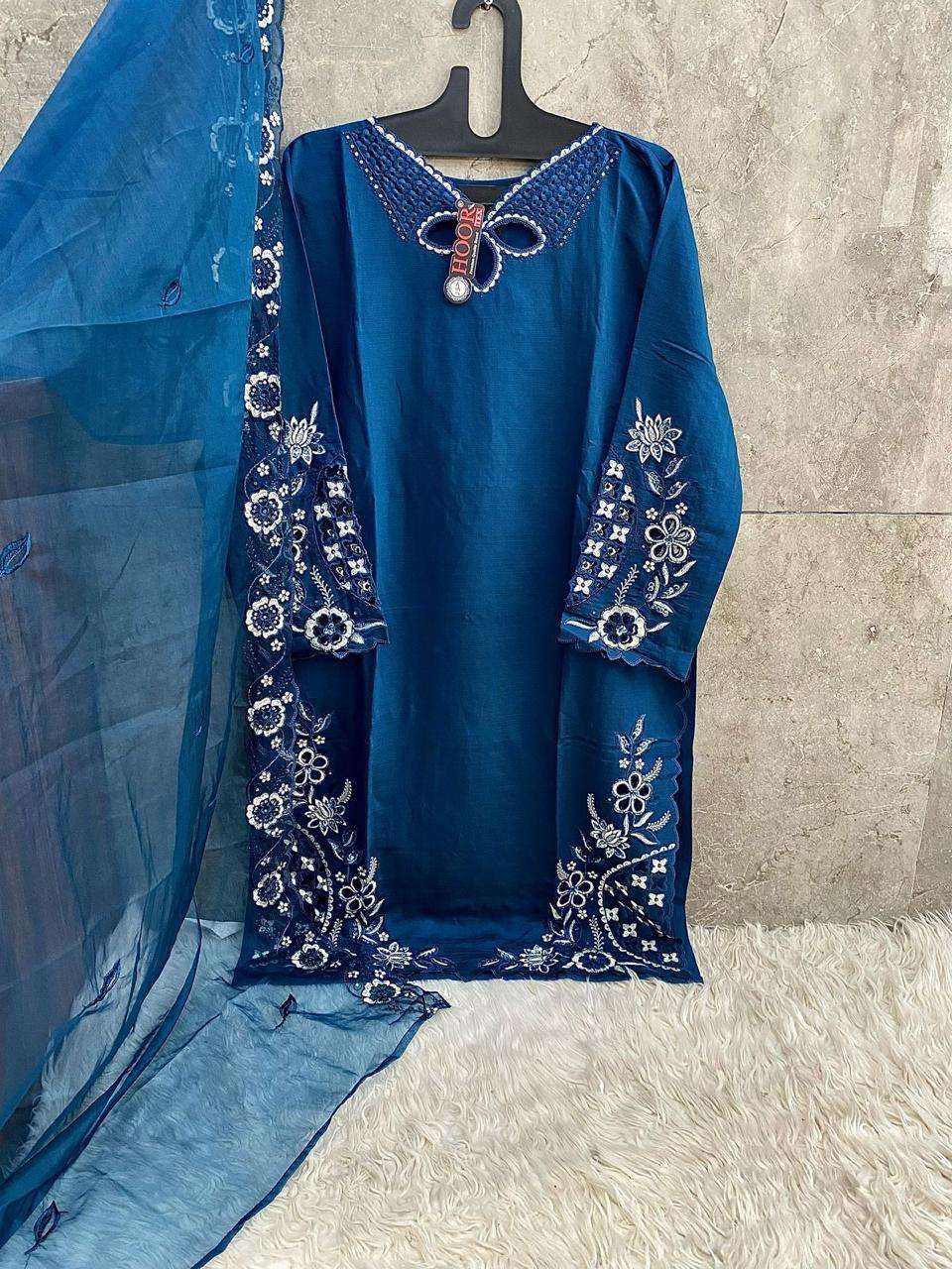 Hoor Tex Design No-Hf 196 A-C Cristal Viscous Wholesale Pakistani Readymade Suit Collection