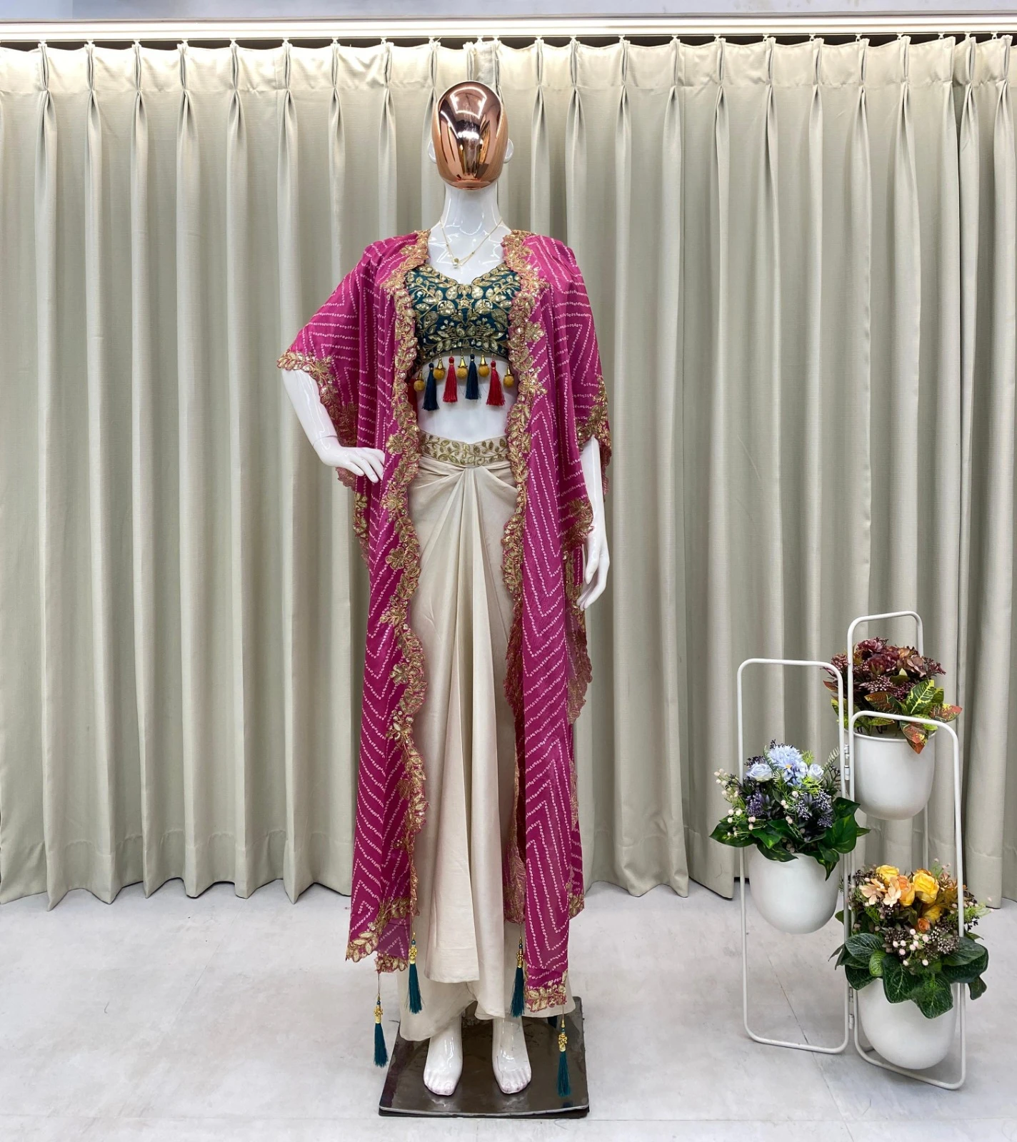Rama Export Be-308 Mono Silk Wholesale Designer Indo Western Suit Collection