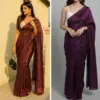 Delta Paan 1 Lycra Plain Fancy Saree Collection