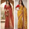 Karwachauth Georgette Bandhani Printed Fancy Saree Collection