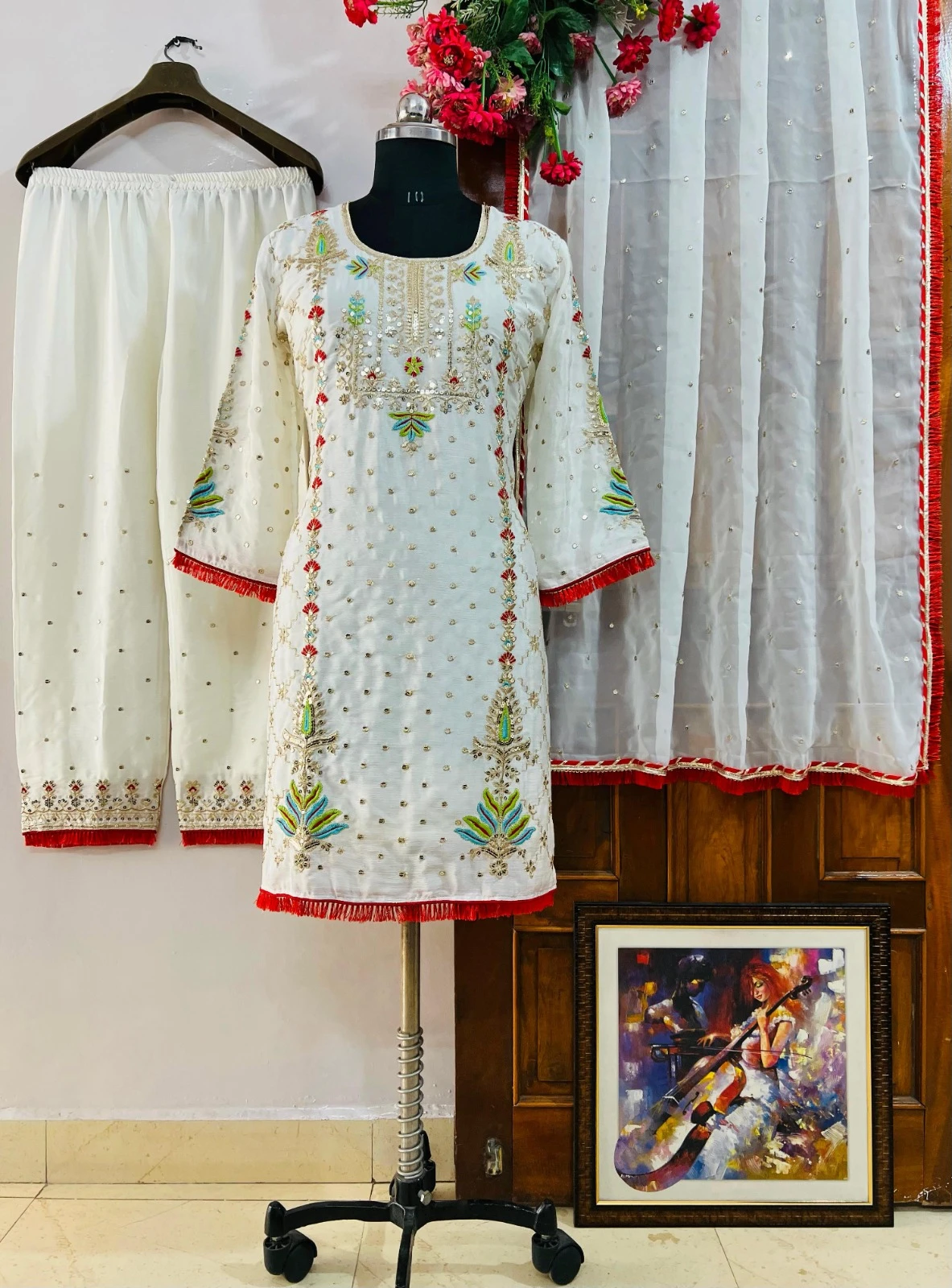 Rama Export Code 1343 Chinon Silk Wholesale Readymade Pakistani Suit Collection