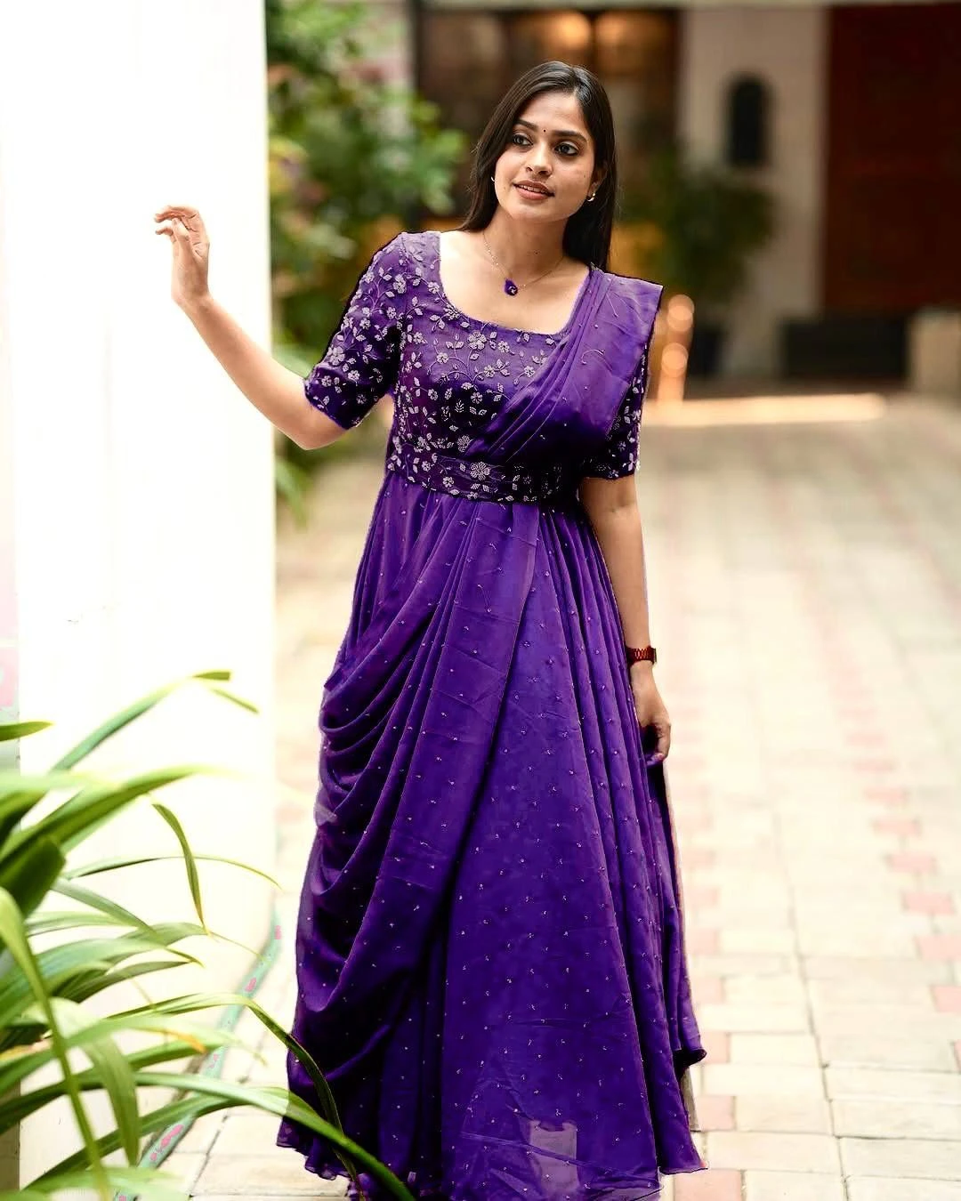 Rama Export Code 207-B Georgette Wholesale Gown with Dupatta & Belt Collection