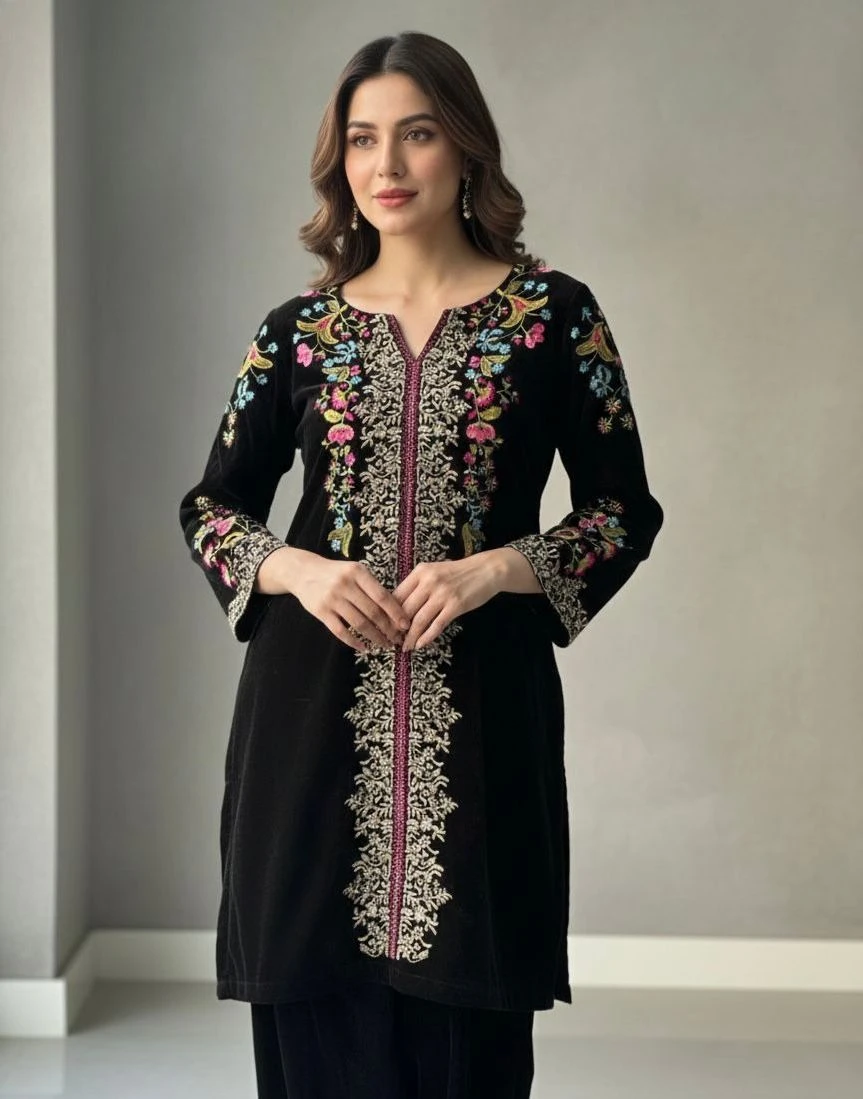 Rama Export Code - 426 Velvet Wholesale Designer Winter Co-Ord Set Collection