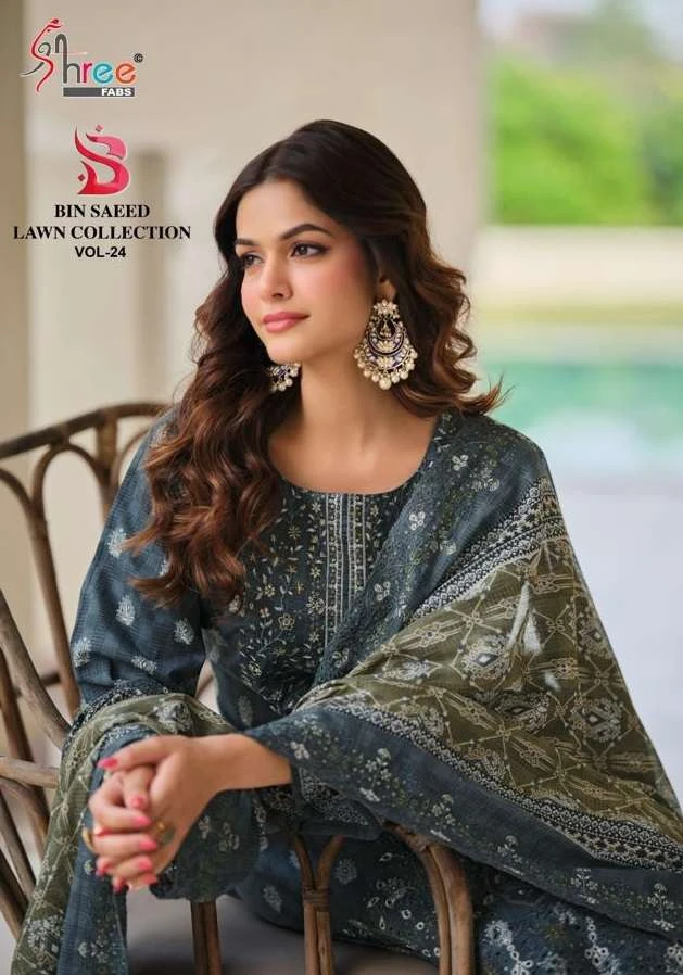 Shree Fab Bin Saeed Lawn Collection Vol 24