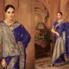 Zarkaashi Jhalak Katan Silk Festival Wear Saree Collection
