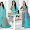 Angoori Crape Vol 7 Printed Crepe Uniform Saree Collection