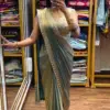 Bt 7133 Fandy Satin with Embroidery Sequence Worked Beautiful Saree Collection