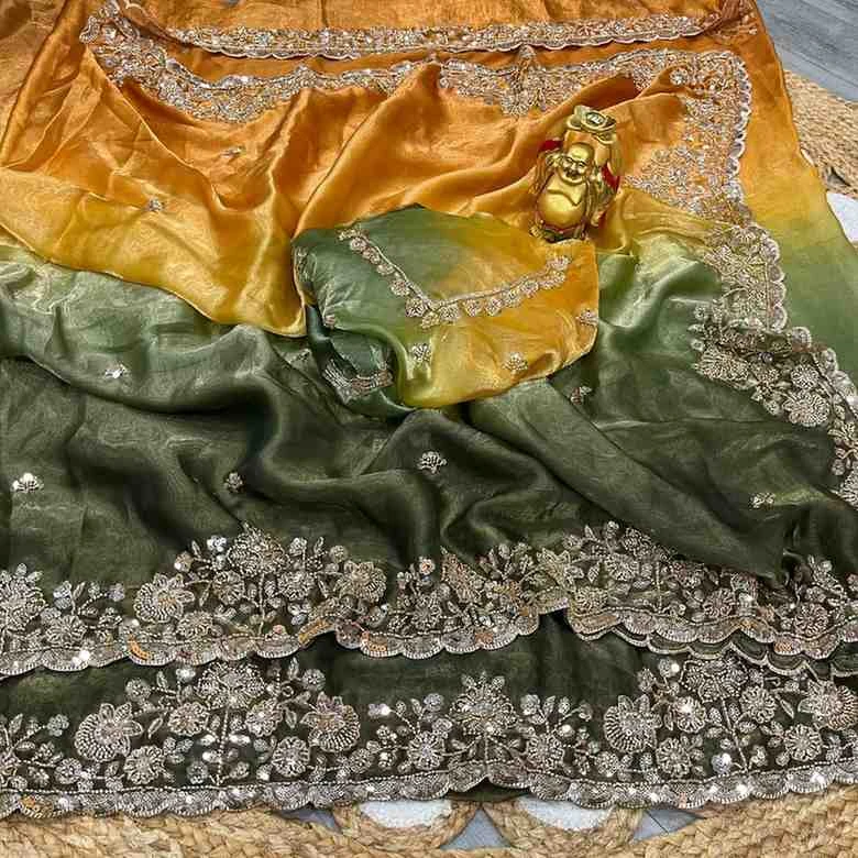 Ds 732 Space Silk Sequence Wedding Wear Saree Collection