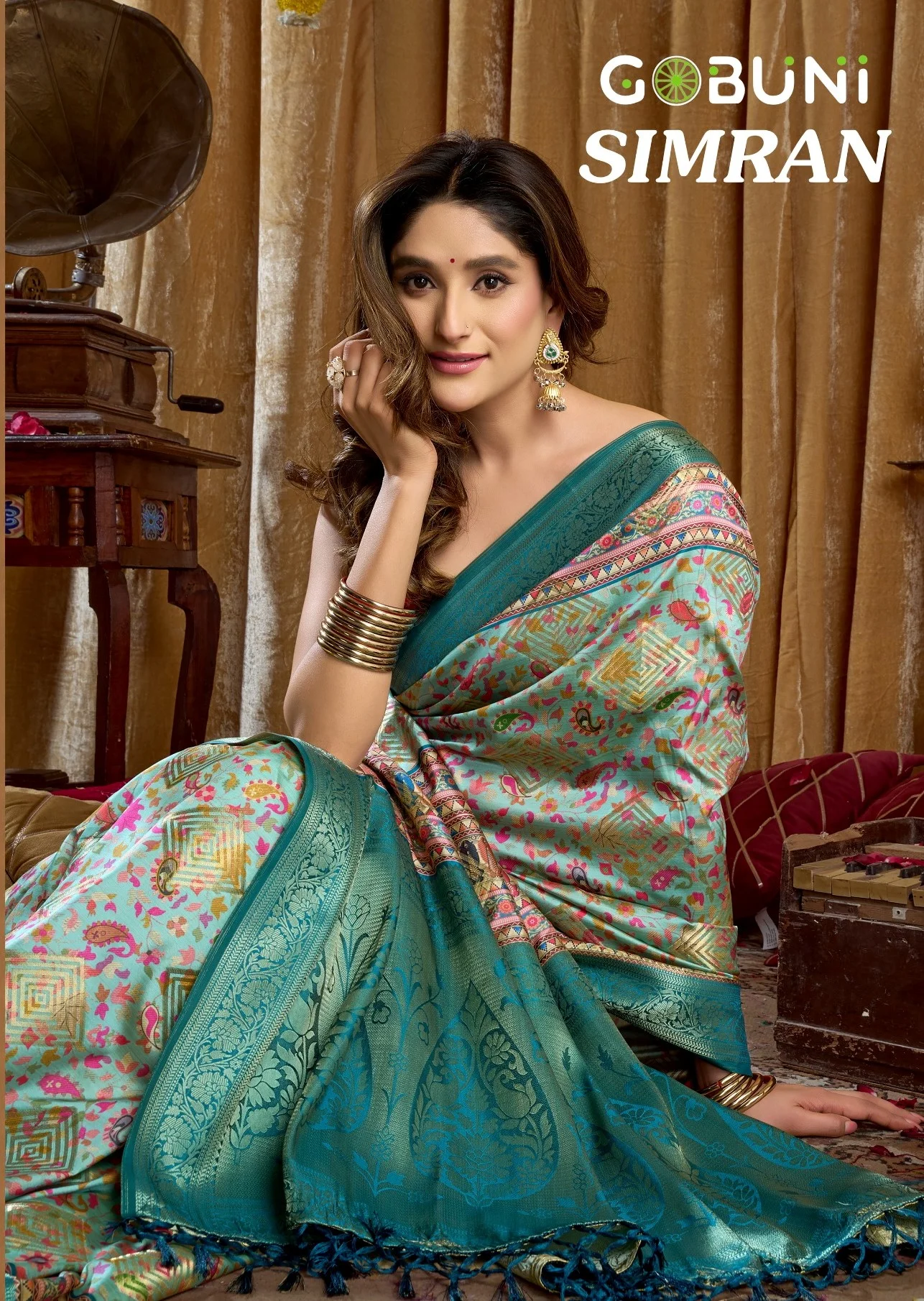 Gobuni Simran Cluster Digital Printed Saree Collection